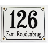 Naambord 16x20 cm horizontaal